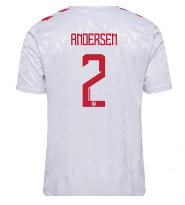 Danmark Joachim Andersen #2 Bortatröja EM 2024 Kortärmad